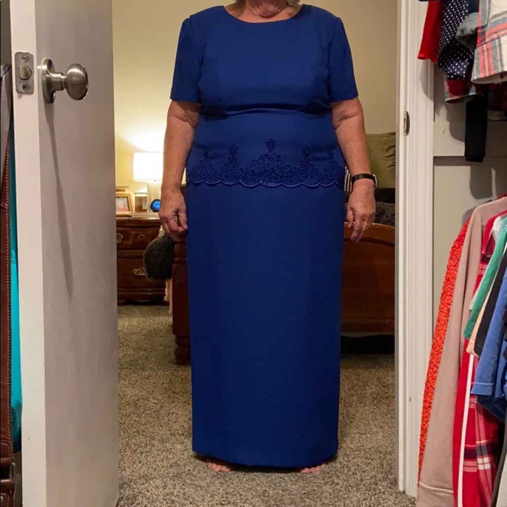 18w formal dress by Karen Kwong. Worn as MOB dress
